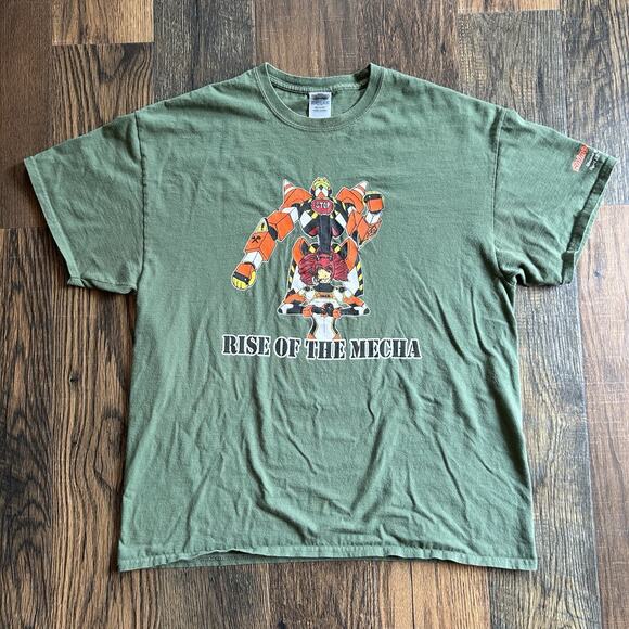 Anime Detour 2016 T-Shirt Rise of the Mecha XL Green Robot Graphic Tee Cosplay - Picture 1 of 6